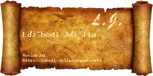 Lábodi Júlia névjegykártya
