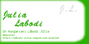 julia labodi business card